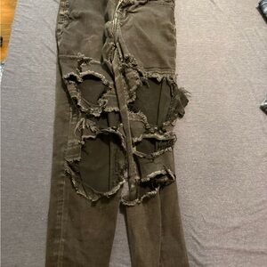 American Eagle Outfitters Black Denim Jeans with Brand Tag 0